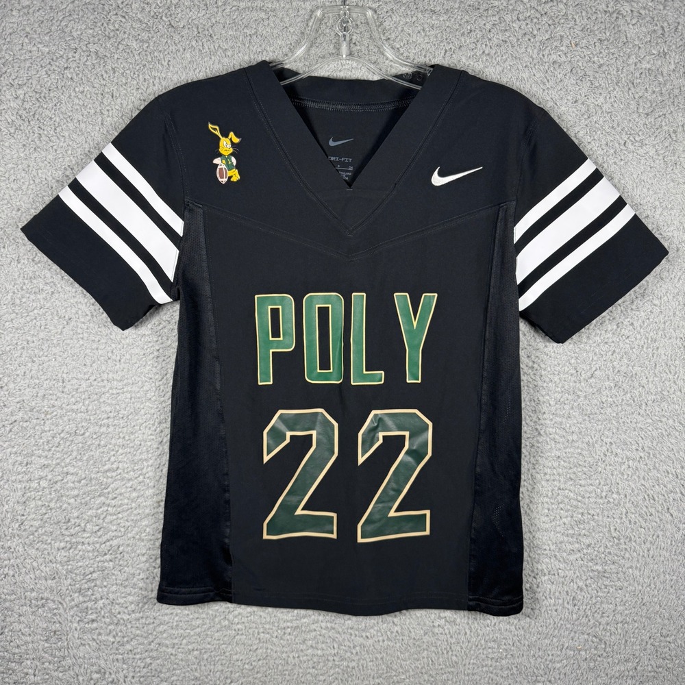 Nike Dri-FIT Long Beach Poly 22 Kickoff Classic Football Jersey Black Womens S
